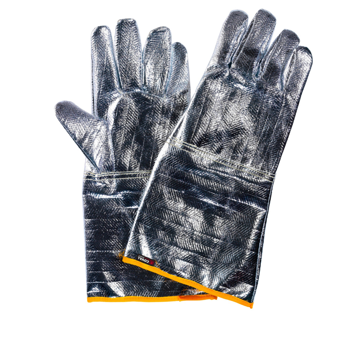 Guanti anticalore alluminizzati Hotworks modello 38SKAL, progettati per la protezione delle mani da alte temperature e calore radiante in ambienti industriali e metallurgici.
