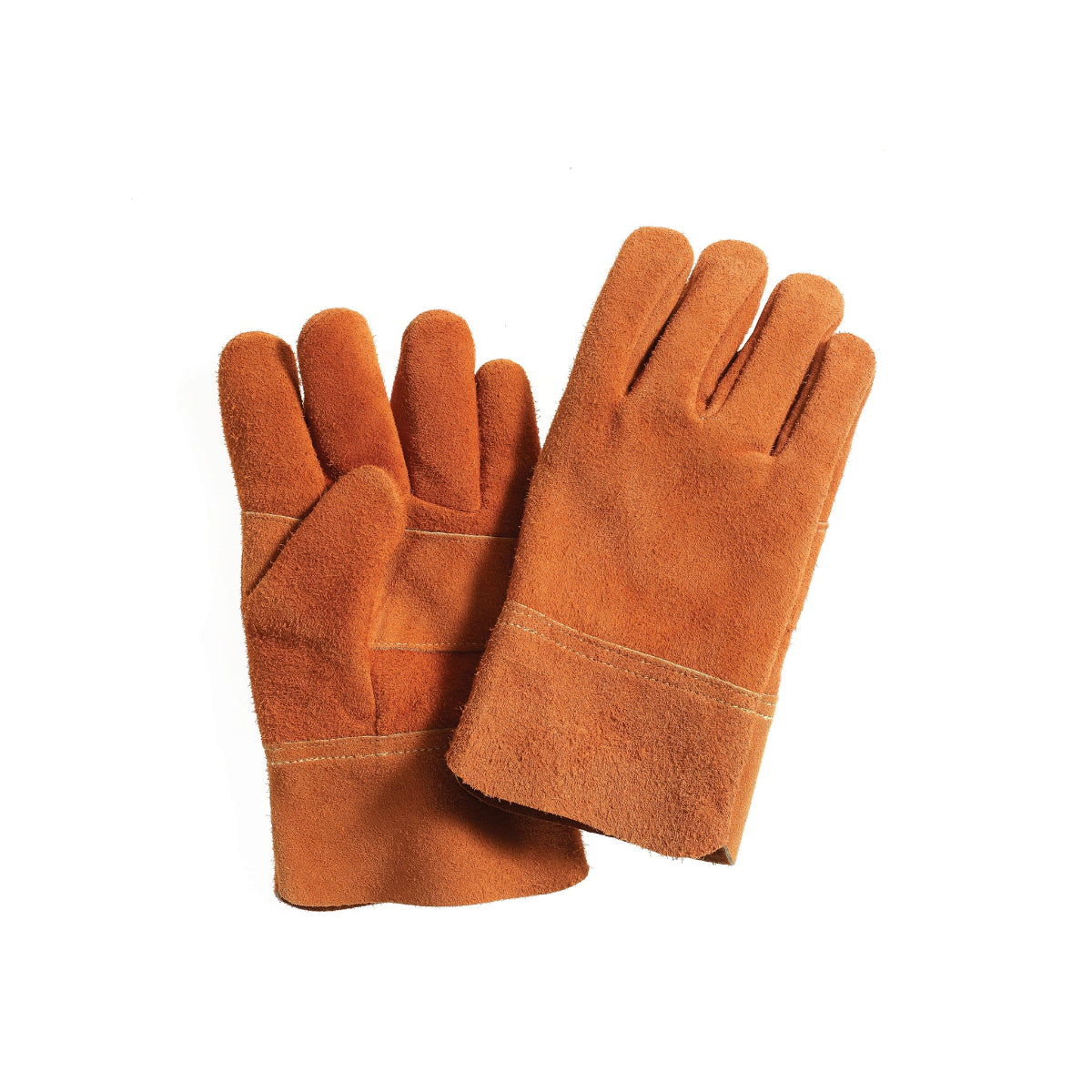 Guanti professionali da saldatura a filo Hotworks modello 42VB/08 in pelle di alta qualità, progettati per offrire comfort, destrezza e protezione durante la saldatura MIG e TIG.