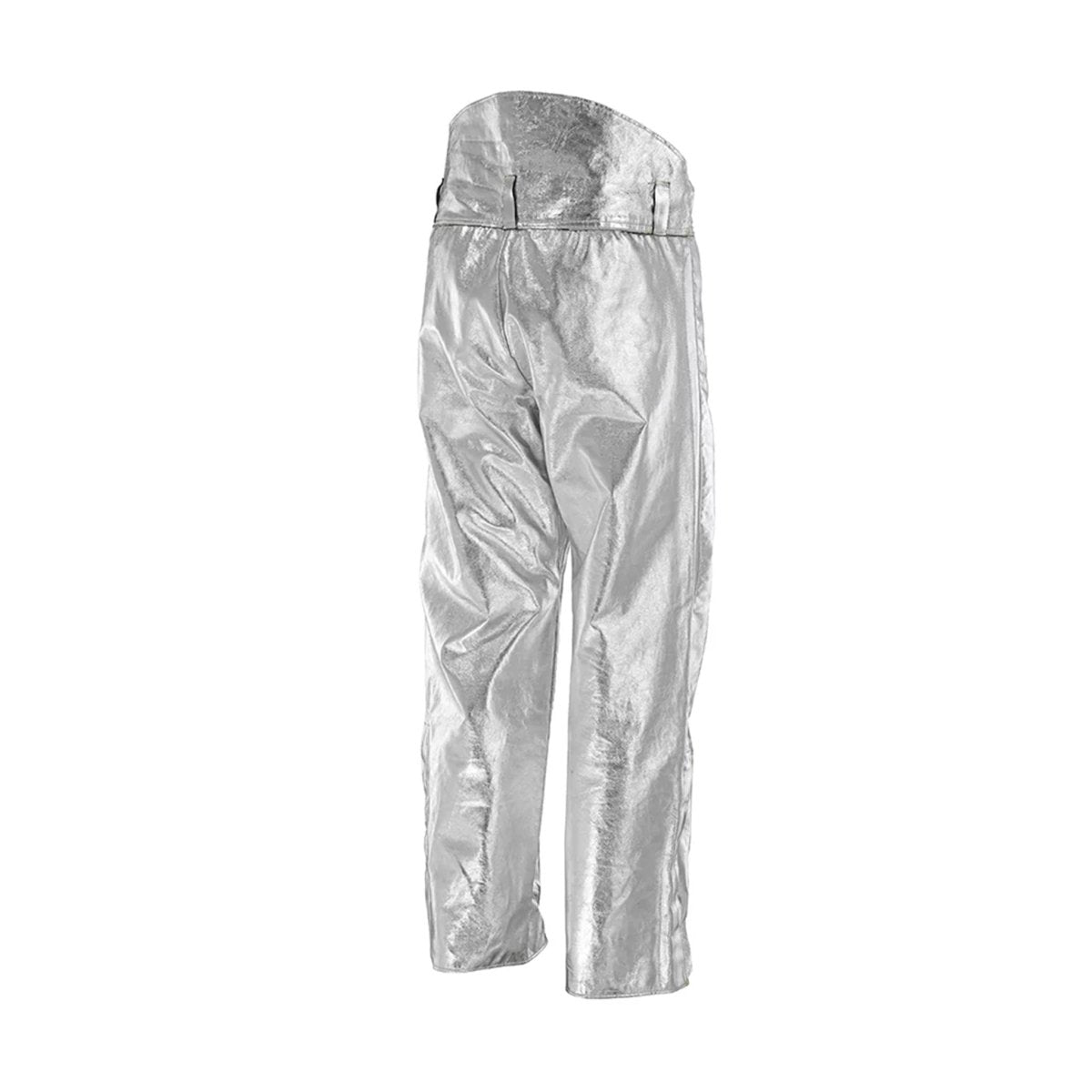 Pantaloni alluminizzati V4TCKAF AluSoft, vista retro laterale, ideali per protezione dal calore in ambienti industriali estremi